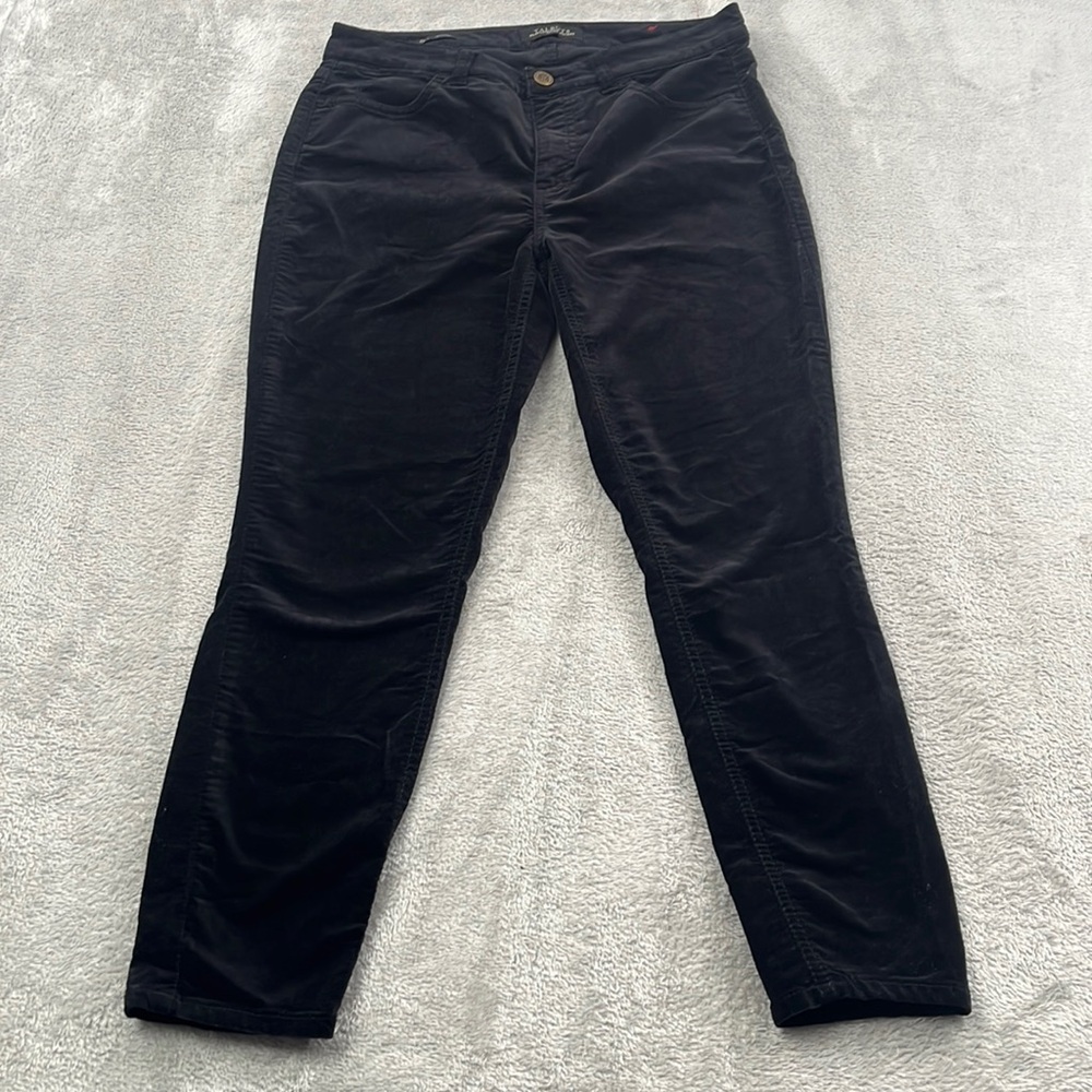 Talbots 6 Petite Black‎ Velvet Soft Corduroy Jegging Pants